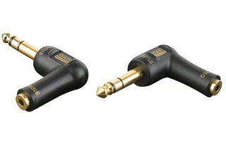Adaptador Mini Jack stereo 3.5 Hembra -> Jack Macho estereo 6.3( Acodado )